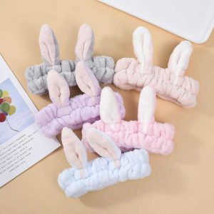 هدبند مخملی حوله ای خرگوشی