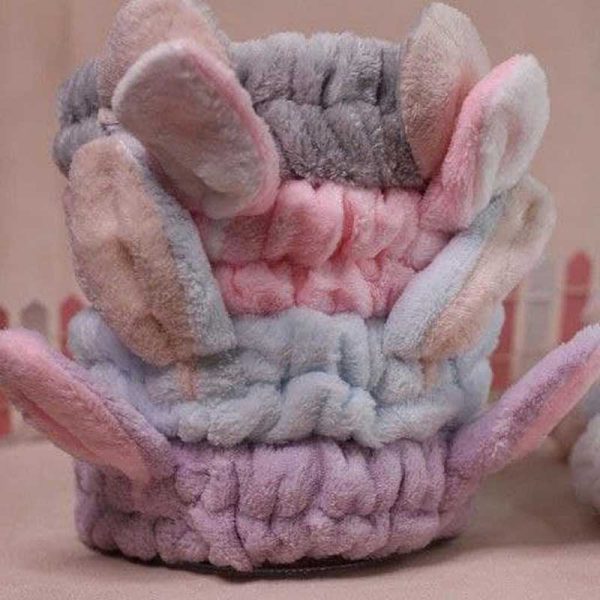 هدبند مخملی حوله ای خرگوشی