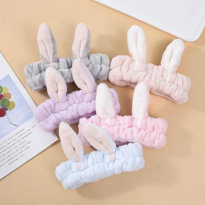 Rabbit-towel-velvet-headband هدبند مخملی حوله ای خرگوشی