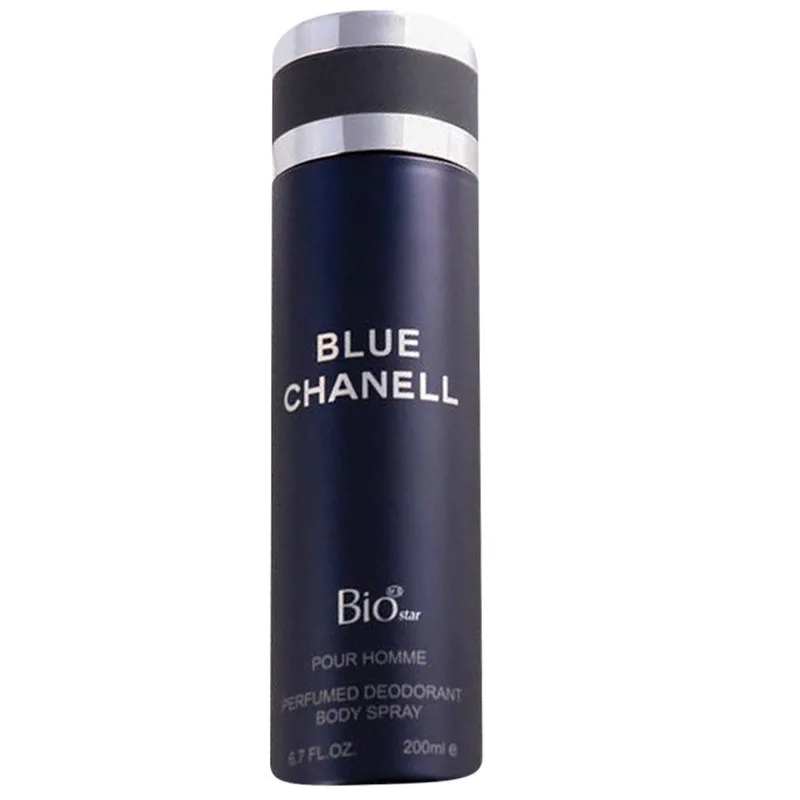 Bio-Star-Blue-Chanel-men's-spray,-volume-200-m-1l اسپری بدن بلو چانل بیو استار