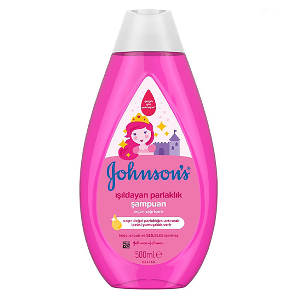 Johnson-Baby-Hair-Shine-Shampoo-isildayan-parlaklik-500ml شامپو درخشان کننده مو کودک جانسون