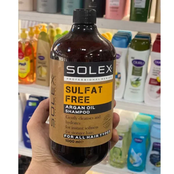 شامپو بدون سولفات حاوی کراتین و ارگان سولکس solex حجم ۱۰۰۰ میل - Image 2
