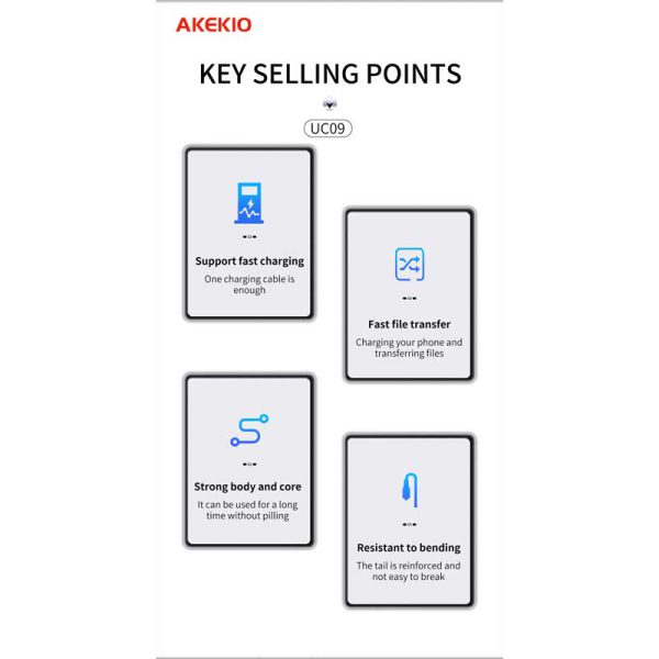کابل شارژر آککیو میکرو مدل UC09