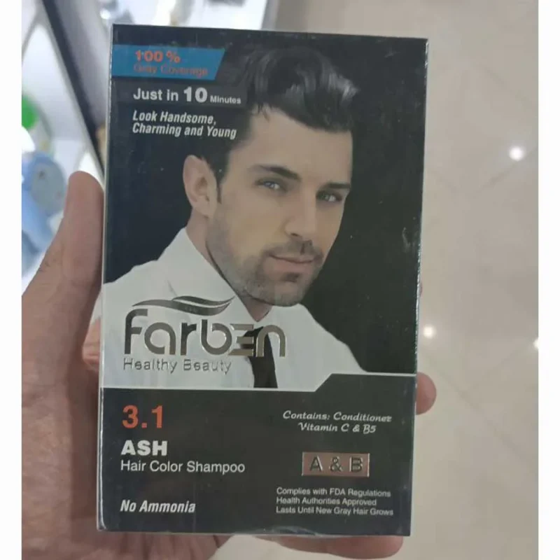 رنگ مو مردانه خاکستری فاربن 3.1