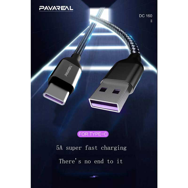 کابل شارژر پاواریل تایپ سی مدل DC-160