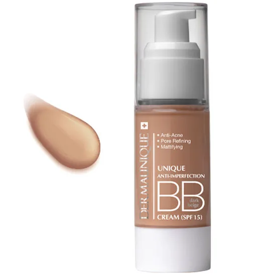Unique-Anti-Imperfection-BB-Cream-Spf-15-00 کرم ضدجوش و مات کننده چربی بژ تیره درمایونیک