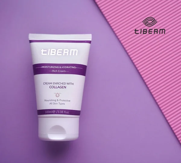 کرم آبرسان و مرطوب کننده حاوی کلاژن تیبرم Tiberm حجم 100 میل