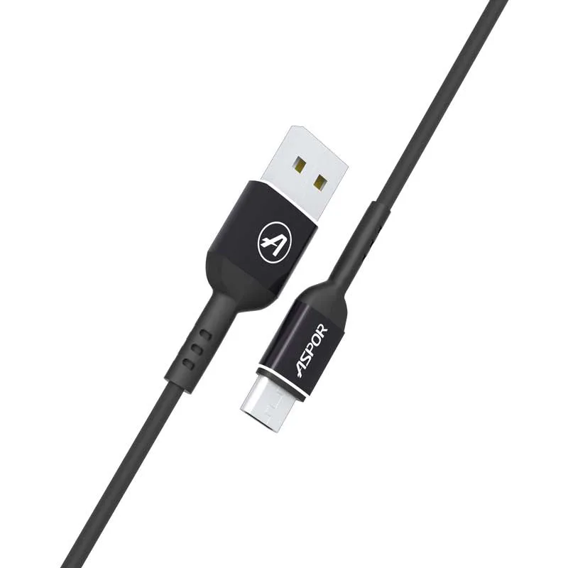 Data-&-Charging-Cable-Aluminum-Alloy-ASPOR-A121-1 کابل شارژر آسپور میکرو مدل A121