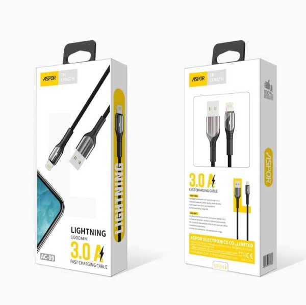 کابل شارژر آسپور آیفون مدل AC-09