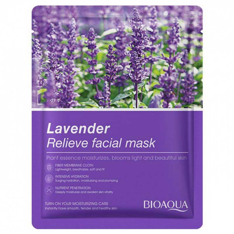 Bioaqua-lavender-sheet-mask ماسک ورقه ای لاوندر بیوآکوا