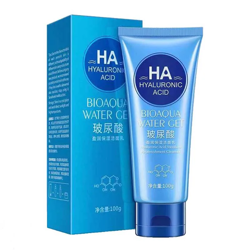 BIOAQUA-hyaluronic-acid-face-wash-foam-100-g فوم شستشو صورت هیالورونیک اسید بیوآکوا