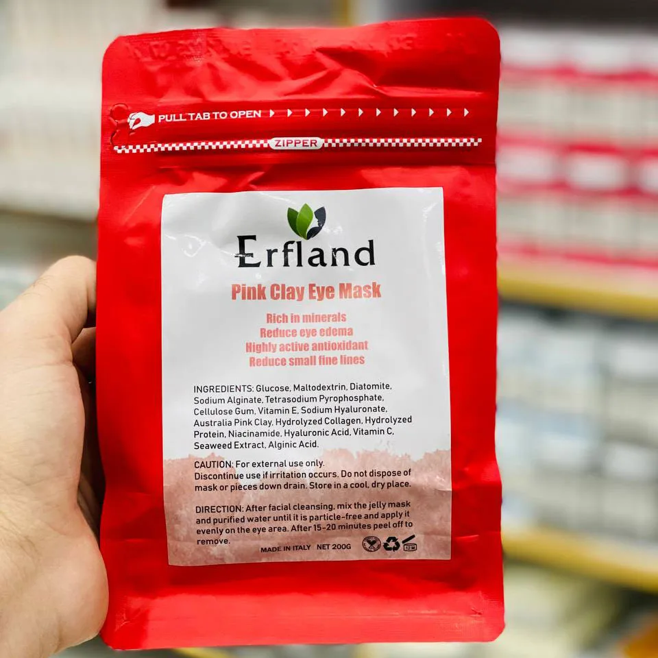 Erfland-collagen-mask-around-the-eyes,-pink-clay-model,-200-gr-2 ماسک کلاژن دور چشم خاک رس ارفلند