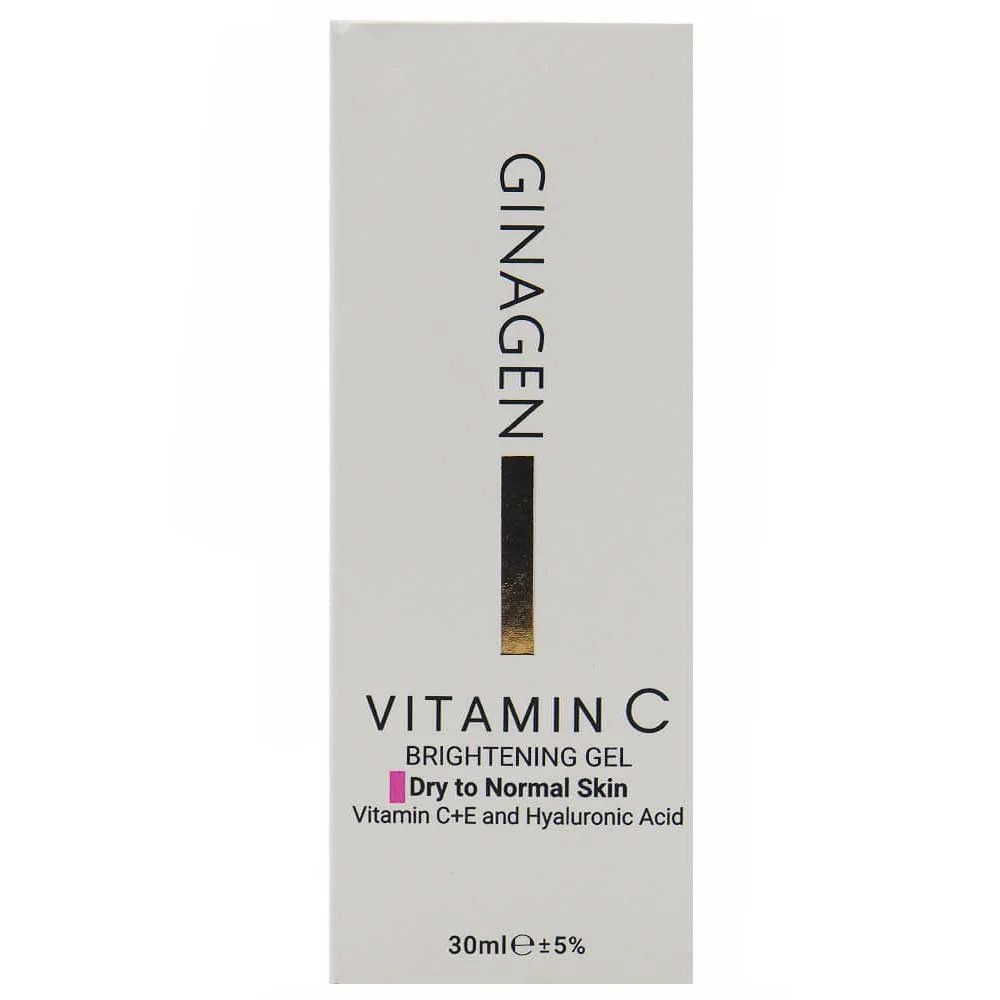 Ginagen-Vitamin-C-Serum-For-Dry-To-Normal-Skin-30ml ژل روشن کننده پوست خشک ژیناژن