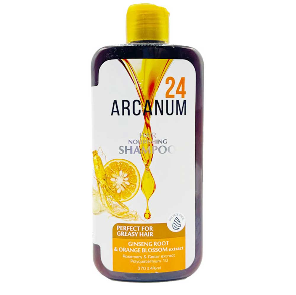Arcanum-Ginseng-Root-&-Orange-Blossom-Extract-370ml شامپو تقویت کننده موهای چرب و شوره دار آرکانوم
