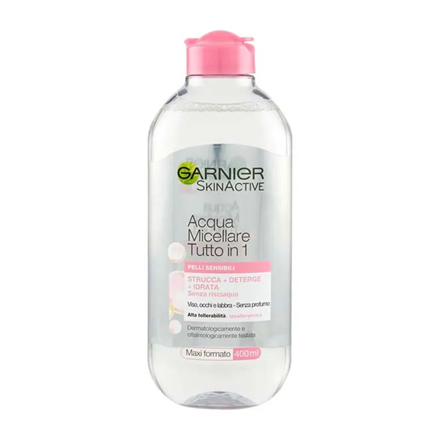 GARNIER-ACQUA-MICELLARE-Tutto-in-1-400-ml-1 میسلار واتر گارنیر پوست حساس حجم 400 میلی