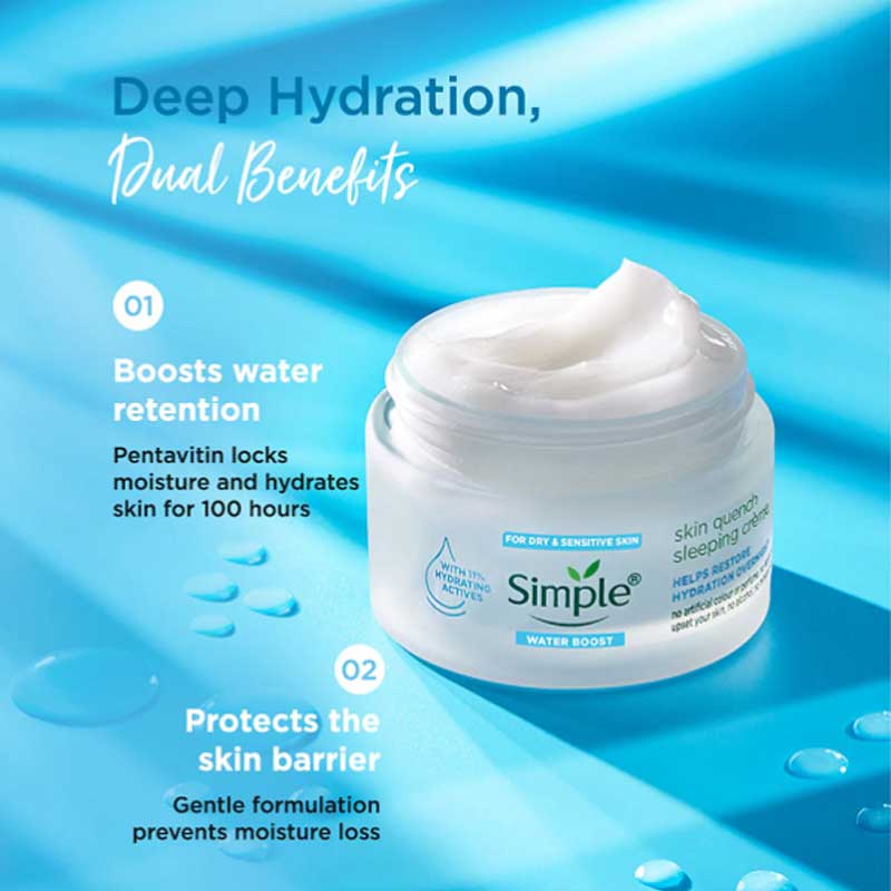 کرم مرطوب کننده و آبرسان شب سیمپل