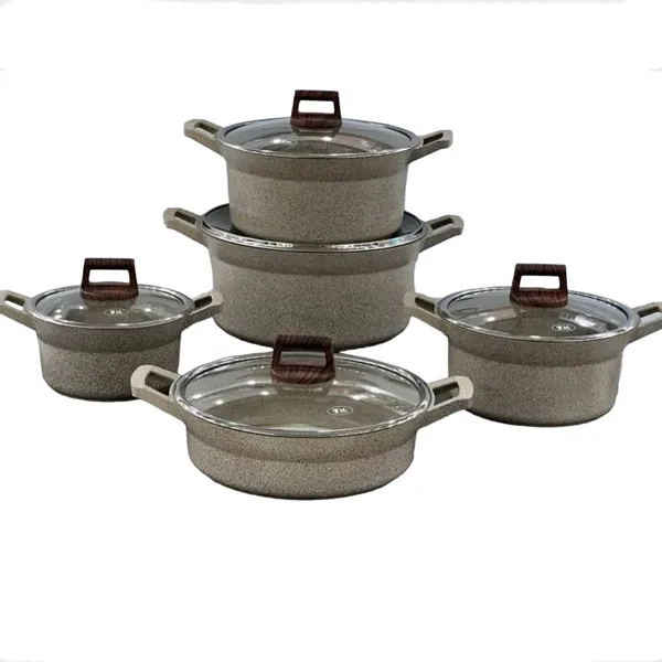 CookWare-Set-10PCs-Zio-Sultan-Z-7160 سرویس قابلمه ده پارچه زیو طرح سلطان Z-7160