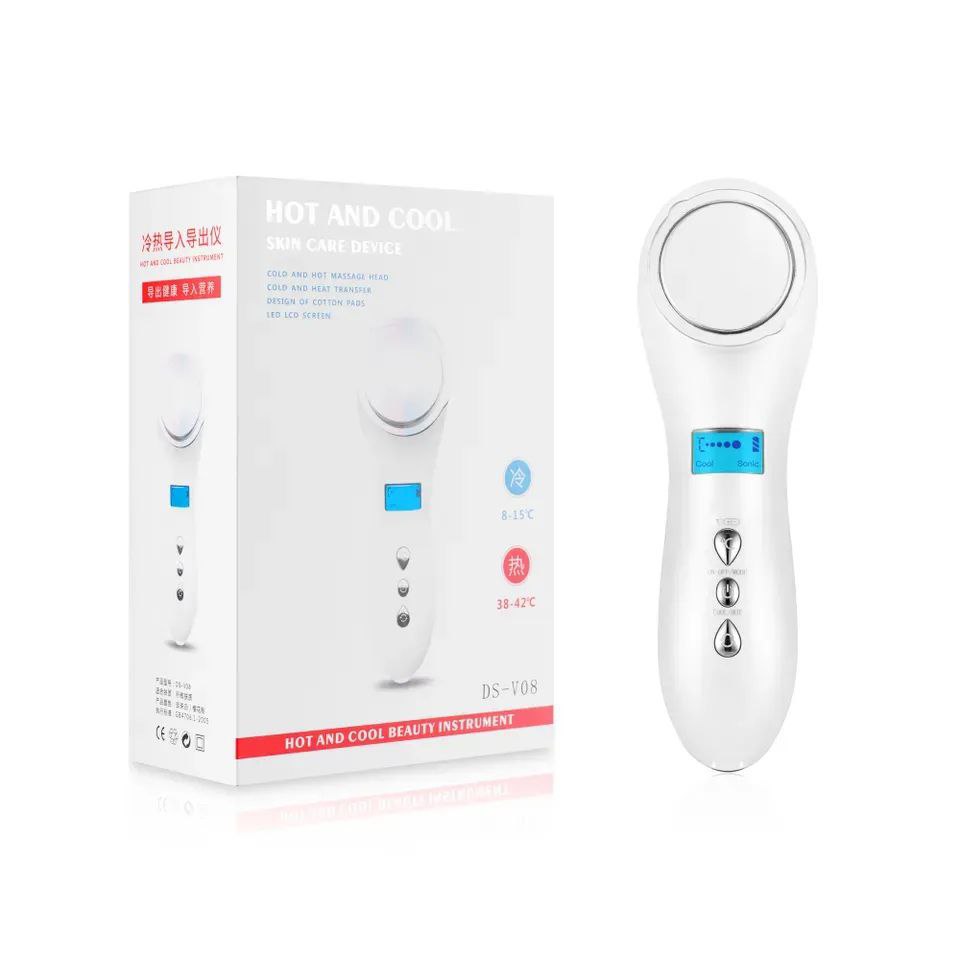 Portable Skin Care Home Use Ultrasonic Vibration Hot And Cold 1 اسکوم سرد و گرم فن دار