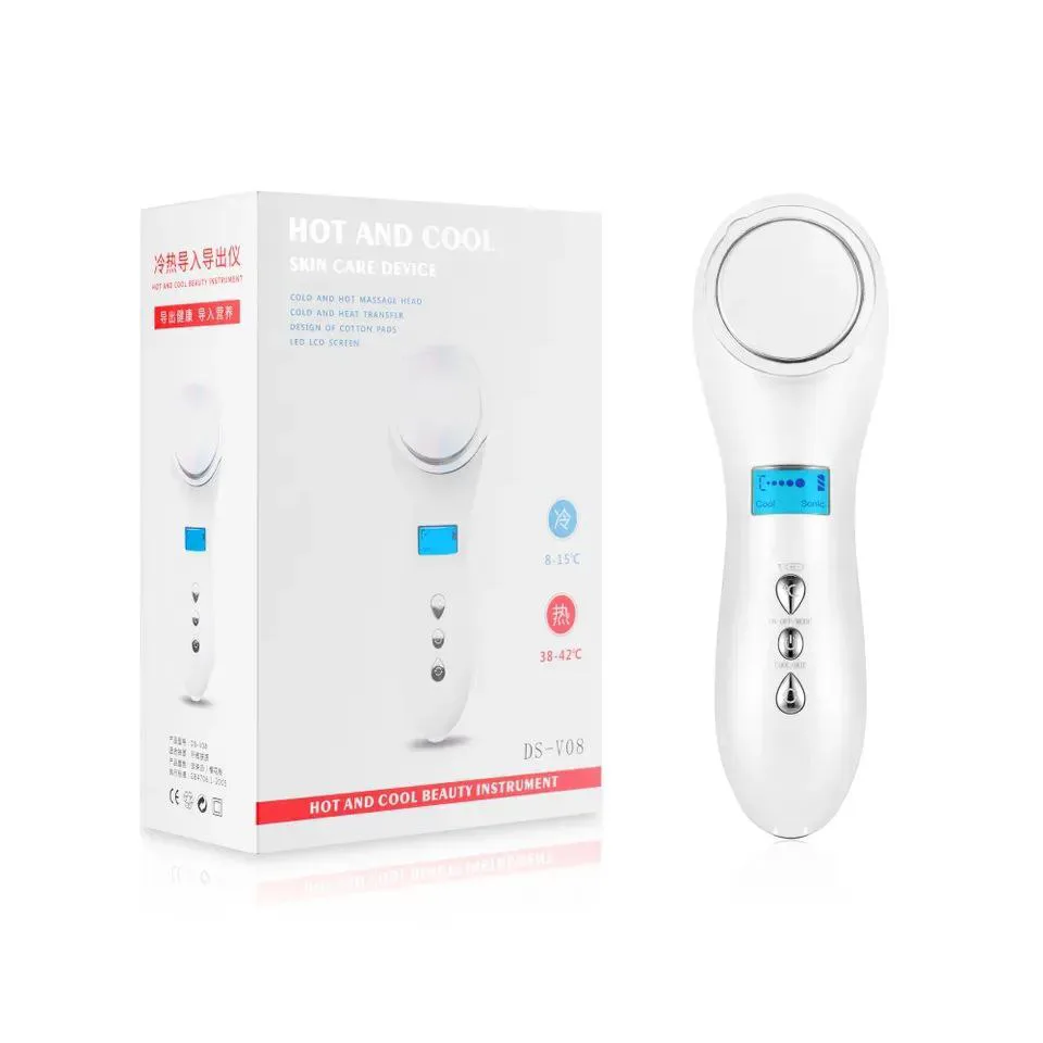 Portable Skin Care Home Use Ultrasonic Vibration Hot And Cold 1 اسکوم سرد و گرم فن دار