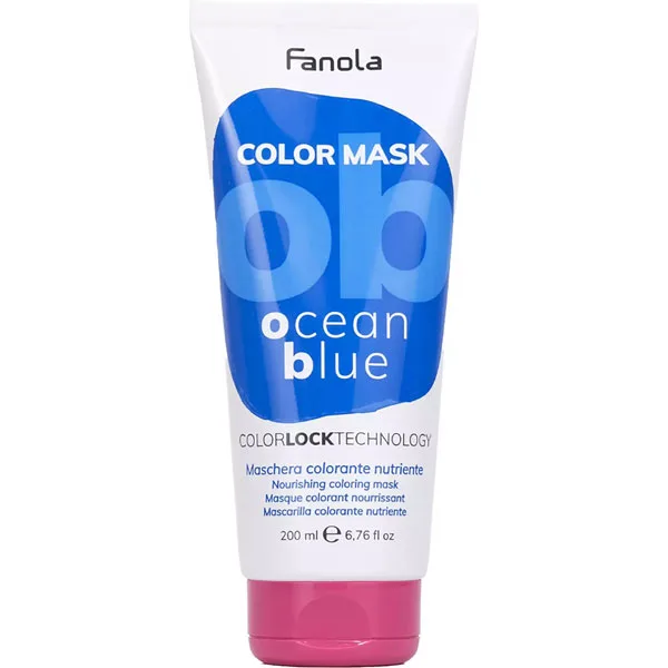 Fanola-Ocean-Blue-Nourishing-Color-Mask ماسک (شامپو) رنگی فانولا رنگ آبی اقیانوسی