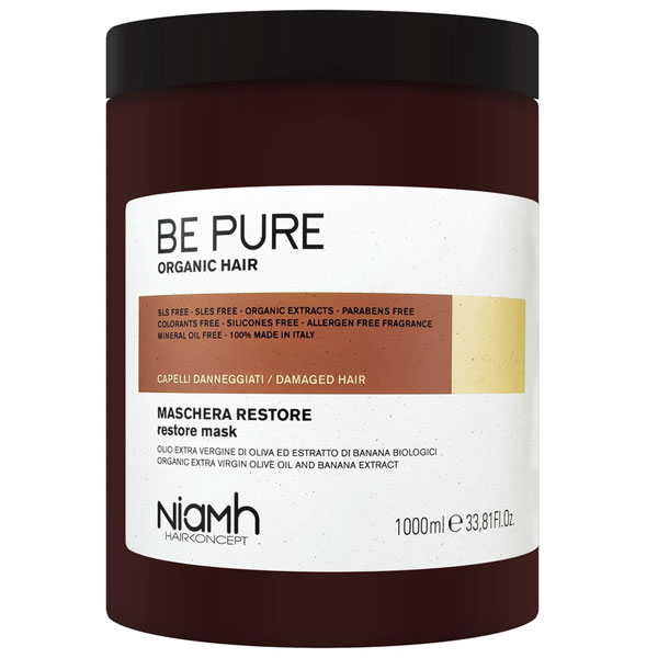 BE-PURE-Niamh-Restore-Hair-Mask-1000-ml ماسک ترمیم کننده مو بی پیور مدل رشد مجدد