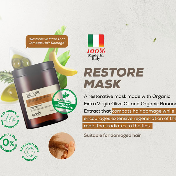 ماسک رشد مجدد مو بی پیور