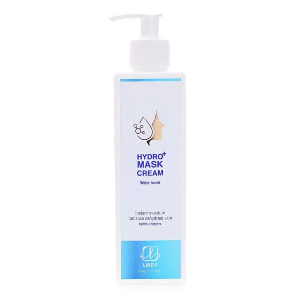 Linda HYDRO+-MASK-CREAM-Water-banek-300-g ماسک کرمی پوست خشک و آبرسان لیندا
