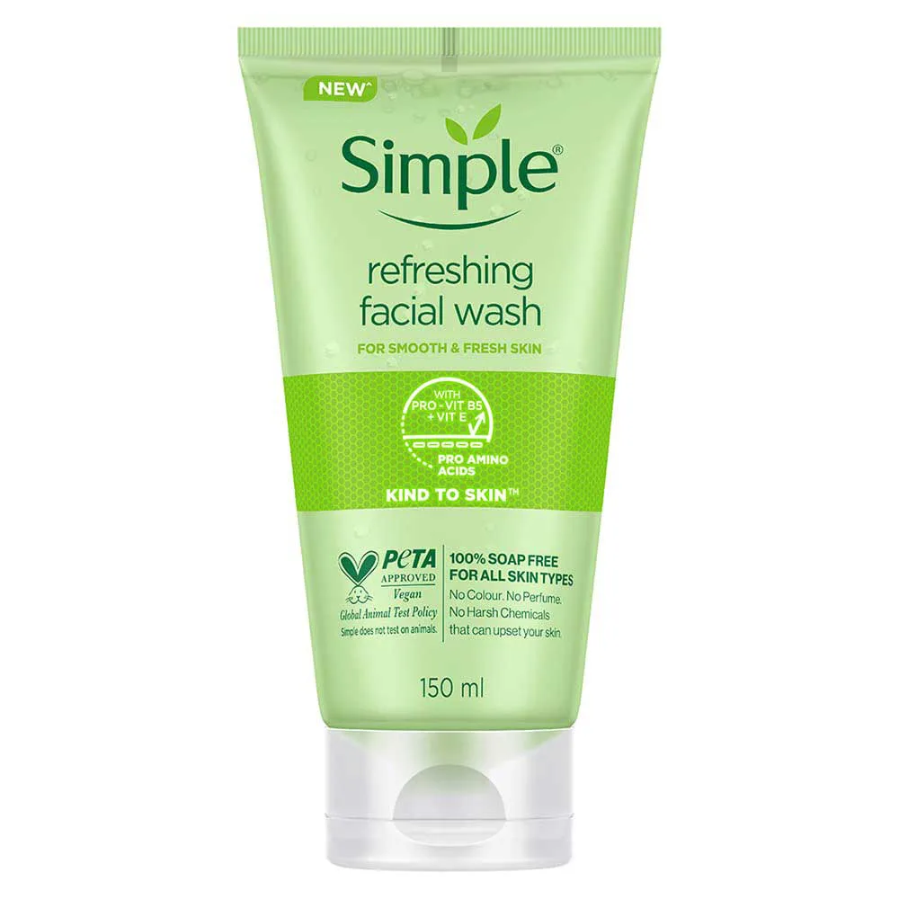 Simple-Kind-to-Skin-Refreshing-Facial-Wash-Gel-150-ml ژل شستشوی رفرشینگ سیمپل