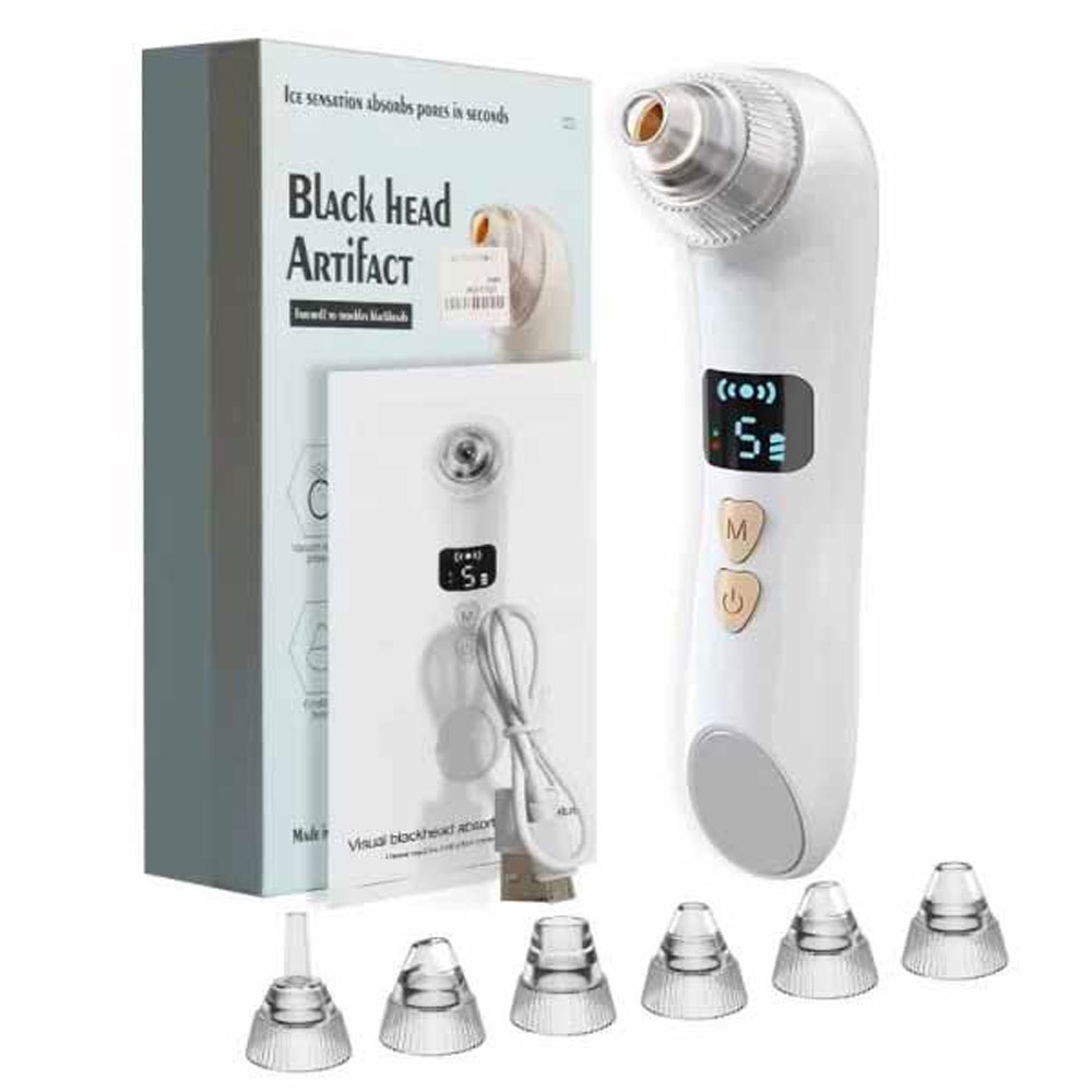 3-in-1 microdermabrasion analyzer for blackhead removal, warm. 0 میکرودرم دو طرفه آرتیفیکیت