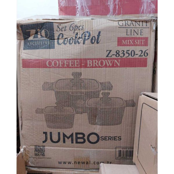 سرویس قابلمه 6 پارچه مربعی جامبو زیو