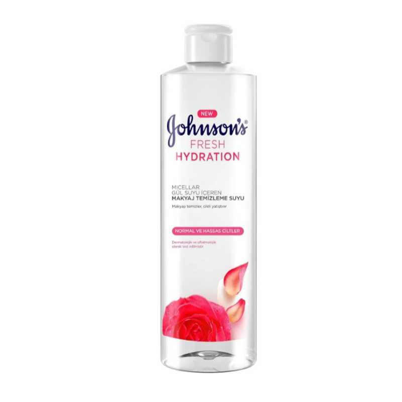 johnsons-Micellar-water-makeup-remover-containing-rose-extract-suitable-for-normal-and-sensitive-skin- آرایش پاک کن گل رز جانسون