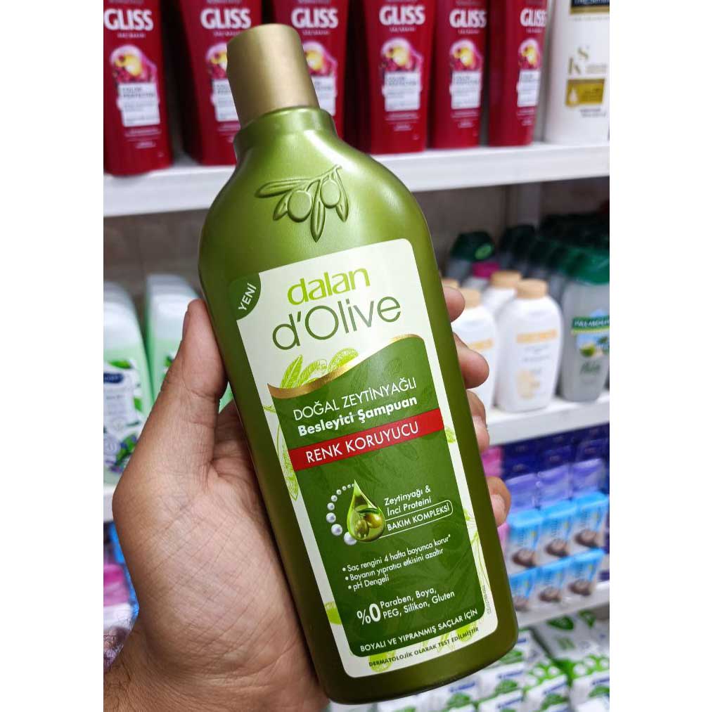 شامپو تثبیت کننده رنگ مو دالان حاوی روغن زیتون