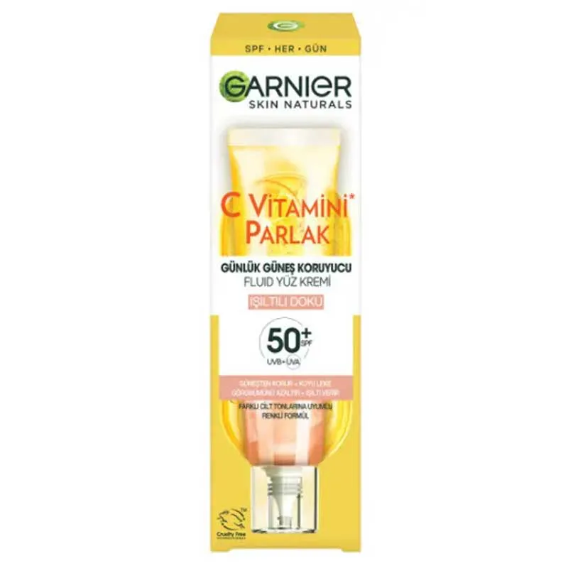 garnier-fluid-sunscreen-vc-cream-40-ML0 قیمت ضد آفتاب ویتامین سی رنگی گارنیر