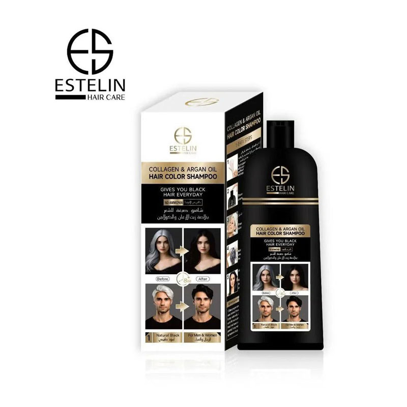 Estelin-Collagen-Argan-Oil-Hair-Color-Shampoo-400-ml شامپو رنگ کلاژن استلین