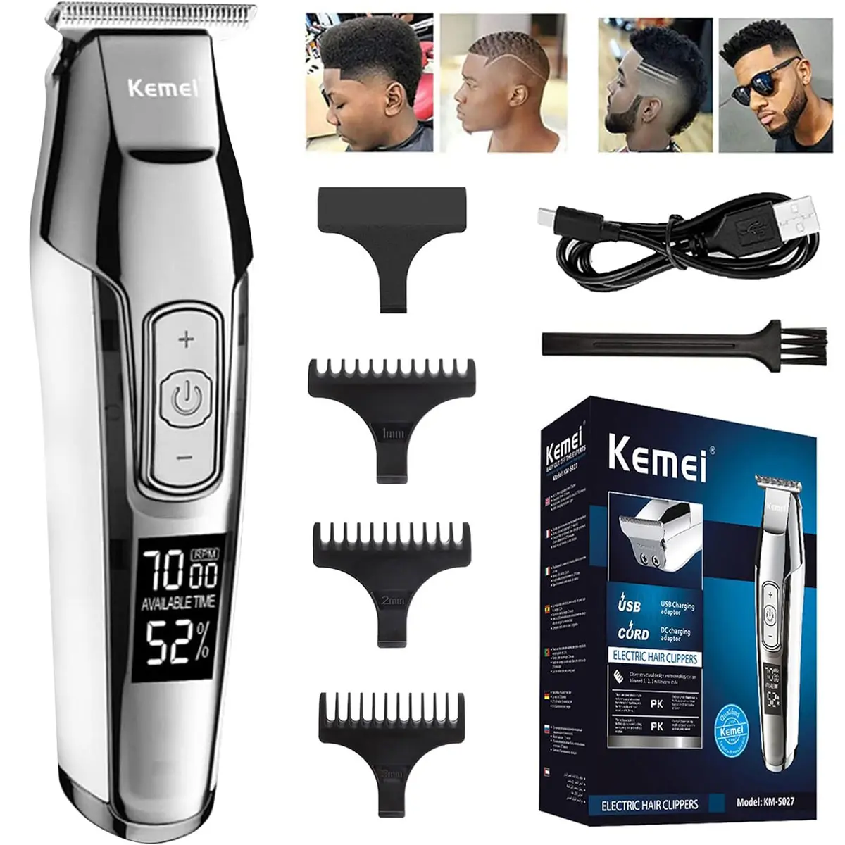 KEMEI-5027--Trimmer-Cordless-Hair-Clipper-for-Men ماشین اصلاح کیمی 5027