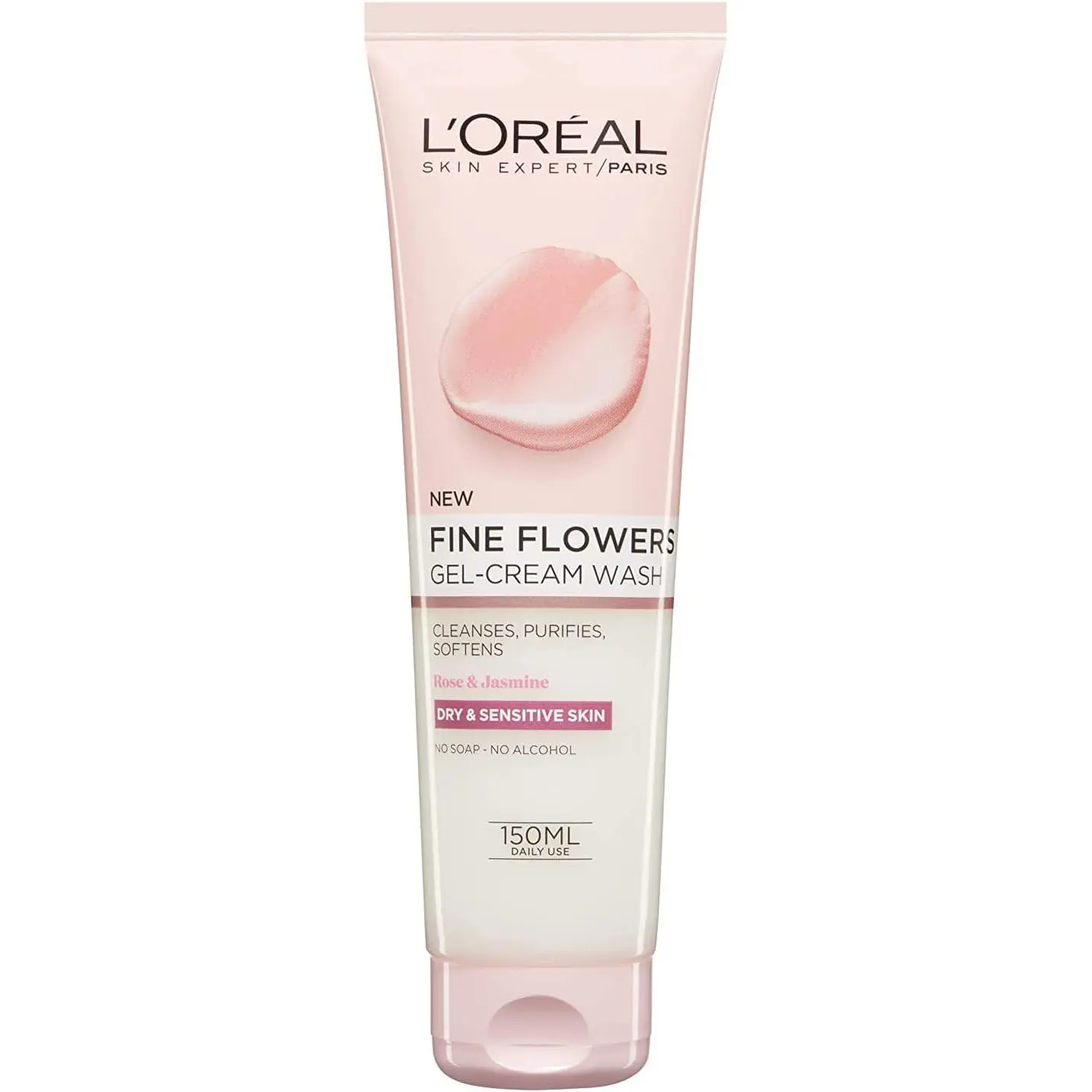 LOREAL-FINE-FLOWERS-GEL-CREAM-WASH-FOR-DRY-&-SENSITIVE-SKIN-150-ML ژل شستشو گل رز لورال