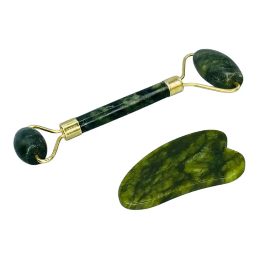 Jade-Roller-and-Gua-Sha-Set-00 پک ترکیبی جیدرولر و سنگ گواشا