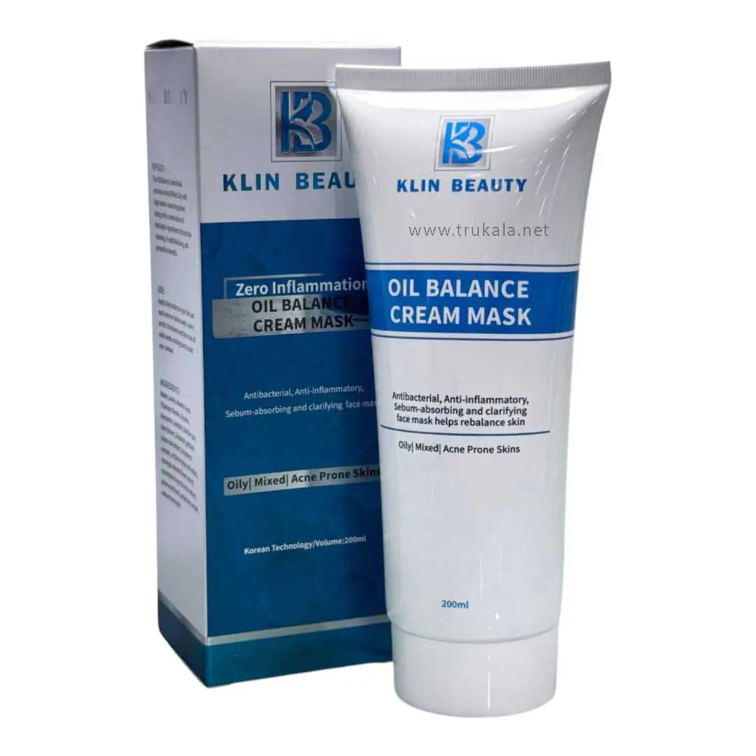 OIL-BALANCE-CREAM-MASK-klin-beauty-200-ml-9 کرم ماسک گیاهی کنترل چربی کلین بیوتی