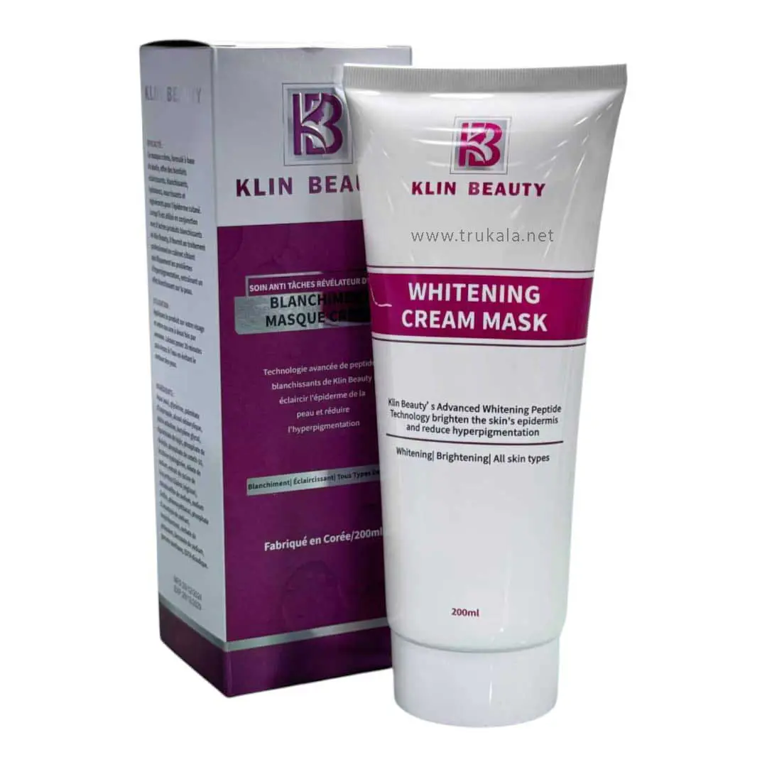 whitenig-cream-mask-klin-beauty-200-ml-7 ماسک سفید کننده پپتید آربوتین کلین بیوتی