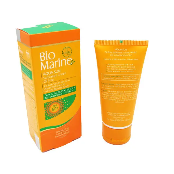 Aqua-Sun-Oil-Free-Sunscreen-Cream-SPF50-biomarine-50-ml-3 کرم ضد آفتاب فاقد چربی بدون رنگ بایومارین