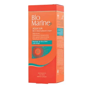 کرم ضد آفتاب روشن کننده و ضد چروک بژ روشن بایومارین