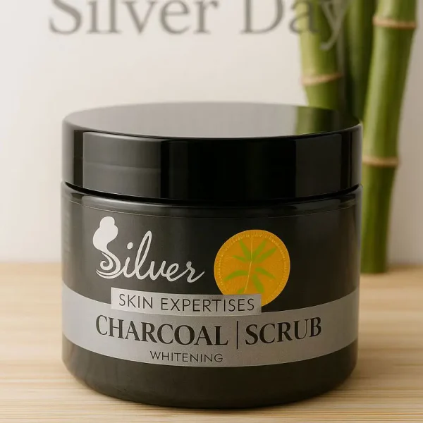 اسکراب شنی صورت و بدن زغال سیلور