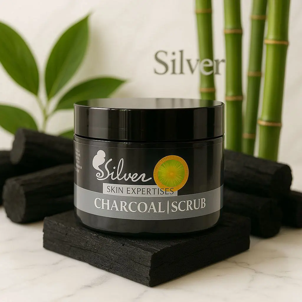 اسکراب شنی صورت و بدن زغال سیلور