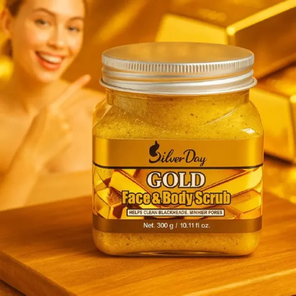 اسکراب صورت و بدن شنی طلا سیلور دی
