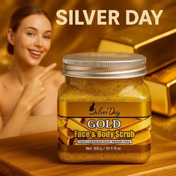اسکراب صورت و بدن شنی طلا سیلور دی