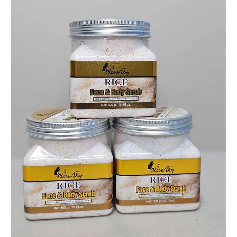 اسکراب شنی صورت و بدن برنج سیلور