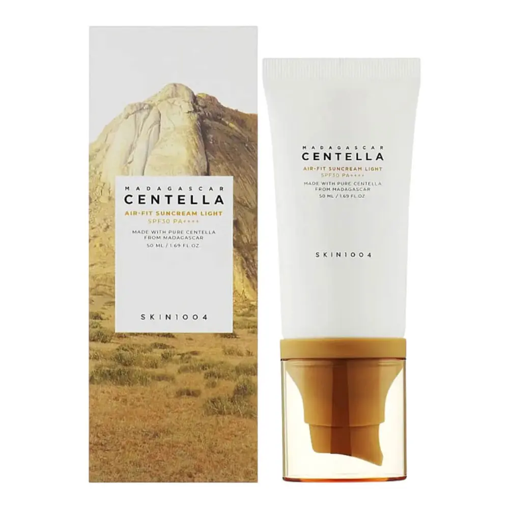 SKIN1004-Madagascar-Centella-Air-fit-Suncream-Light-963 کرم ضد آفتاب سنتلا ماداگاسکار