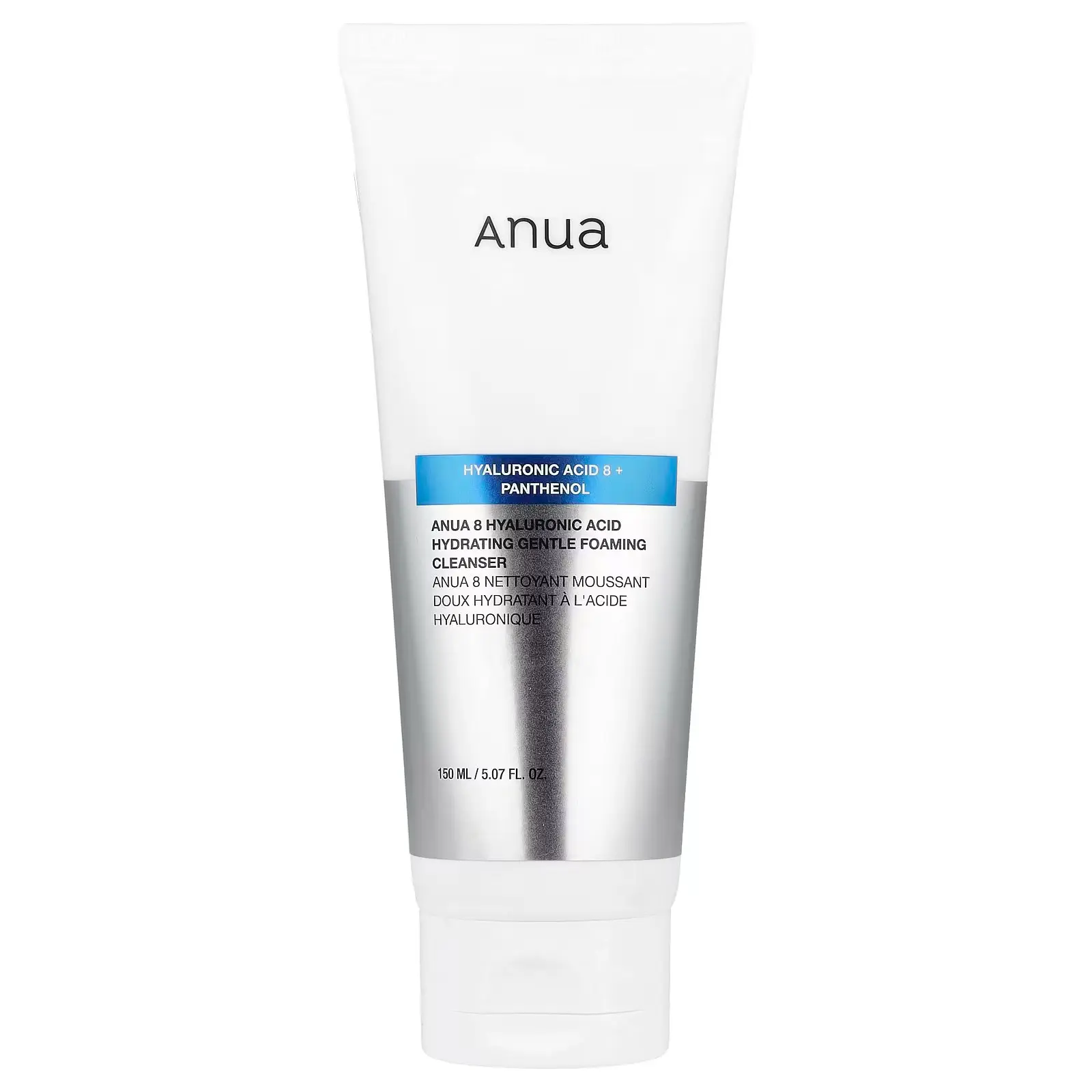 Anua,-8-Hyaluronic-Acid-Hydrating-Gentle-Foaming-Cleansder,-5 فوم شستشو هیالورونیک اسید و پنتول آنوا