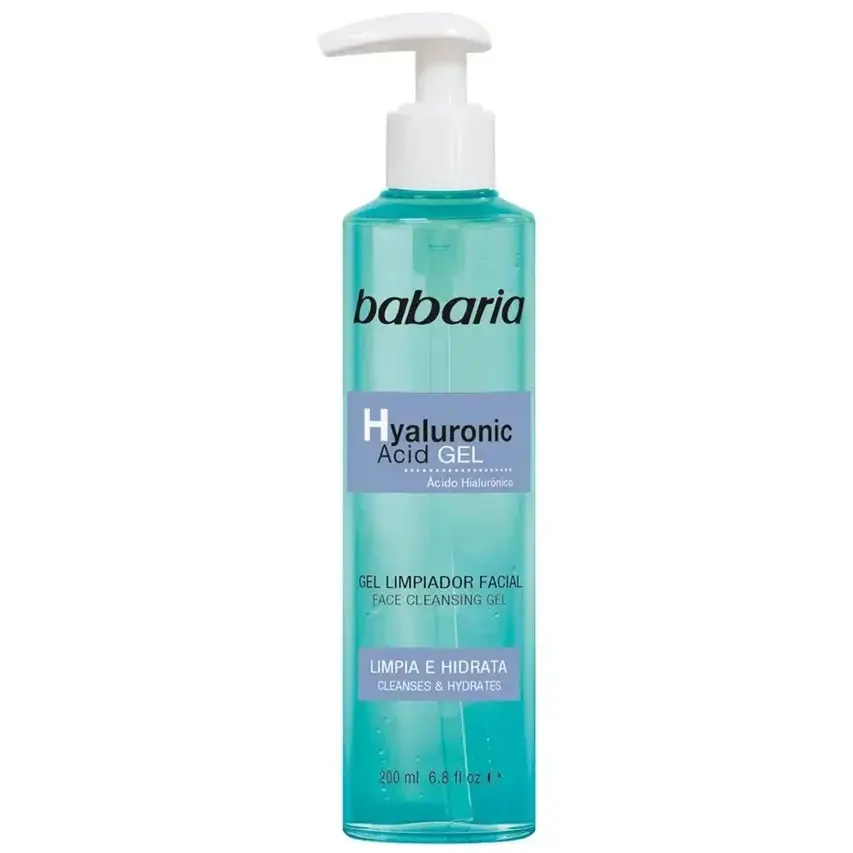 Babaria-Hyaluronic-Acid-Facial-Cleansing-Gel-200ml ژل شستشو صورت هیالورونیک اسید باباریا