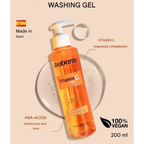 ژل شستشو صورت ویتامین سی باباریا
